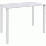 TABLE HAUTE 4 PIEDS L140XH105XP60CM BLANC/PIED BLANC - SIMMOB