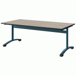 TABLE MALIBU 160X80 T3 DL STRA ANTIB ACACIA/NOIR BLEU 5025