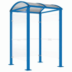 ABRI CAISSE VOÛTE 1.50 M AVEC BARDAGES LATÉRAUX - BLEU 5010 - PROCITY