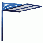 ABRI VÉLOS CONVIVIALE COMPLÉMENTAIRE SANS BARDAGES - BLEU 5010 - MANUTAN COLLECTIVITÉS