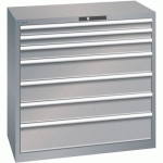 ARMOIRE GRIS PIGEON 1023X572X1000 AVEC 7 TIR. 200KG - LISTA