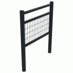 BARRIÈRE LIZEL 1 M TÊTE BOMBÉE GRILLAGE MÉTAL GRIS 7016 - BUTON DESIGN