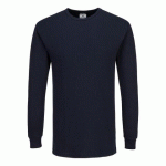 LOT DE 2 - PORTWEST B123 T-SHIRT THERMIQUE MANCHES LONGUES MARINE - TAILLE XL