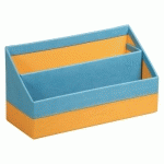 RHODIARAMA PORTE-COURRIER SIMILI CUIR ITALIEN 25X10X14 CM - TURQUOISE - LOT DE 2