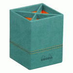 RHODIARAMA POT À CRAYONS SIMILI CUIR ITALIEN 8X8X11 CM - EAU