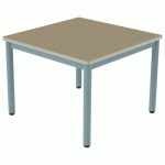 TABLE CARÉLIE 80X80 T3 STR POLY. ÉRABLE GOTLAND BEIGE/LAGON - MOBIDECOR
