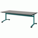 TABLE MALIBU 180X80 T3 DL STRA BÉTON F186/NOIR BLEU 5018