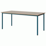 TABLE MALIBU 180X80 T6 4P STRA ALAISÉ ACACIA/BLEU 5025 - MANUTAN EXPERT