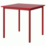 TABLE MALIBU 80X80CM T6 4P STRA ABS ROUGE U321/ROUGE 3020 - MANUTAN EXPERT