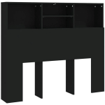 VIDAXL - ARMOIRE DE TÊTE DE LIT NOIR 120X19X103,5 CM