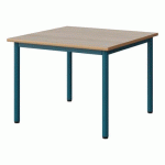 TABLE MALIBU 80X80CM T3 4P STRA ALAISÉ ACACIA/BLEU 5025
