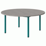 TABLE MALIBU Ø 120 T2 4P STRA ABS BÉTON F186/BLEU 5018