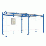 ABRI BUS PROVINCE 5 M 1 BARDAGE LAT. POMMEAU BOULE BLEU 5010 - PROCITY