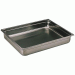 BAC GASTRONORME PLEIN INOX - SANS ANSE - GN 2/1 PROFONDEUR 2 CM