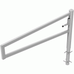 BARRIÈRE CARRÉ PIVOTANTE À BÉTONNER POUR CADENAS-2000MM - SCHAKE