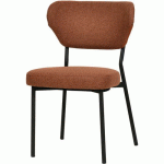 CHAISE EMPILABLE DUKO EN TISSU - MARRON - VEBA