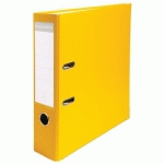 CLASSEUR À LEVIER POLYPROPYLÈNE DOS DE 80MM JAUNE - EXACOMPTA