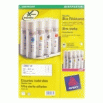 ETIQUETTE ULTRA RÉSISTANTE LASER 99,1 X 38,1 MM AVERY L7063-20 BLANCHE - POCHETTE DE 280