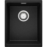 EVIER CUISINE 36 X 47 CM EVIER EN GRANIT 1 BAC + SIPHON CLASSIQUE, LAVABO CUISINE DE PRIMAGRAN NOIR METALLIC - BLACK#MULTICOLOUR