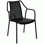 FAUTEUIL BARI ALU - NOIR - PROLOISIRS