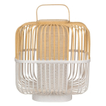 FORESTIER BAMBOO SQUARE M LAMPE À POSER BLANCHE