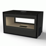 INSERT À BOIS DOUBLE FACE - 8 KW - 2 CADRES ACIER 4L - C-895-DF LAGOS TERMOFOC