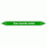 LOT DE 3 - MARQUEUR DE TUYAUTERIE - EAU LOURDE TRITIÉ - VINYLE LAMINÉ 355 X 37 MM