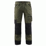 PANTALON DE TRAVAIL PAYSAGISTE VERT ARMÉE/NOIR TAILLE 42 - BLAKLADER