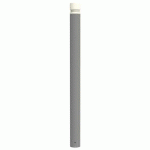 POTELET VITYL PMR TÊTE GORGES MÉTAL 1.20M Ø102MM GRIS 9006 - BUTON DESIGN