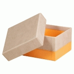 RHODIARAMA SET 5 BOÎTES GIGOGNES SIMILI CUIR ITALIEN 44X34X16 CM - BEIGE