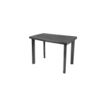TABLE DE JARDIN RECTANGULAIRE PLASTIQUE GRIS ANTHRACITE 100X70X72.5CM - GRIS