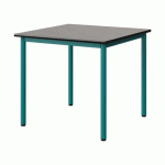 TABLE MALIBU 80X80 T5 4P STR ANTIB BÉTON F186/NOIR BLEU 5018