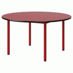 TABLE MALIBU Ø 120 T4 4P STRA ROUGE U321/NOIR ROUGE 3020
