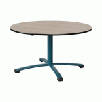 TABLE MALIBU Ø 120 T4 PC STRA ACACIA/NOIR BLEU 5025