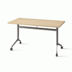TABLE RABATTABLE POLLY L.140 X P.70 CM PLATEAU CHÊNE - ANTHRACITE