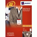 BADGE GÉANT À LACET AVERY 148 X 105 MM - BOÎTE DE 10