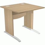 BUREAU DROIT AVEC PIEDS L EN BOIS VISUAL - 80 CM - CHÊNE - ARTARREDI