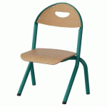 CHAISE MALIBU AST - T1 - ASS/DOS HÊTRE / ACIER BLEU 5018 - MANUTAN EXPERT