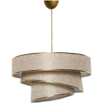 SUSPENSION 3 CYLINDRES DESIGN OBLIQUE INCONDITUS Ø40CM BEIGE ET OR - BEIGE