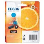 EPSON 33XL CARTOUCHE HAUTE CAPACITÉ CYAN POUR IMPRIMANTE JET D'ENCRE