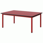 TABLE MALIBU 120X80 T1 4P STRA ROUGE U321/NOIR ROUGE 3020