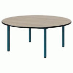 TABLE MALIBU Ø 120 T1 4P STRA ANTIB ACACIA/NOIR BLEU 5025