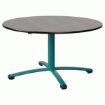 TABLE MALIBU Ø 120 T4 PC STR ANTIB BÉTON F186/NOIR BLEU 5018