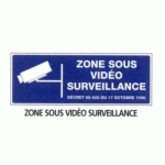 TALIAPLAST PANNEAU ZONE SOUS VIDÉO SURVEILLANCE 330 X 75 ADHÉSIF : (725237)