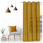 SOLEIL D OCRE - VOILE OEILLETS JACQUARD 135X250 CM VELVET OCRE, PAR SOLEIL D'OCRE - OCRE