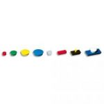 5 ETOILES BOITE DE 12 AIMANTS 12 MM RONDS ASSORTIS