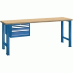 ÉTABLIS BLEU GENT. 2000X700X840 CAP. 360KG ET 3 TIR. 75KG - LISTA