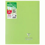 LOT DE 4 - CAHIER PIQUÉ KOVERBOOK 24X32 CM 96 PAGES GRANDS CARREAUX COUVERTURE POLYPROPYLÈNE OPAQUE 100% RECYCLÉ - VERT