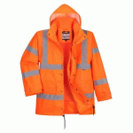 PORTWEST RT63 PARKA HAUTE-VISIBILITÉ RESPIRANTE INTERACTIVE ORANGE - TAILLE M
