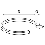 SANGLE CARRÉE 75X1X1MM